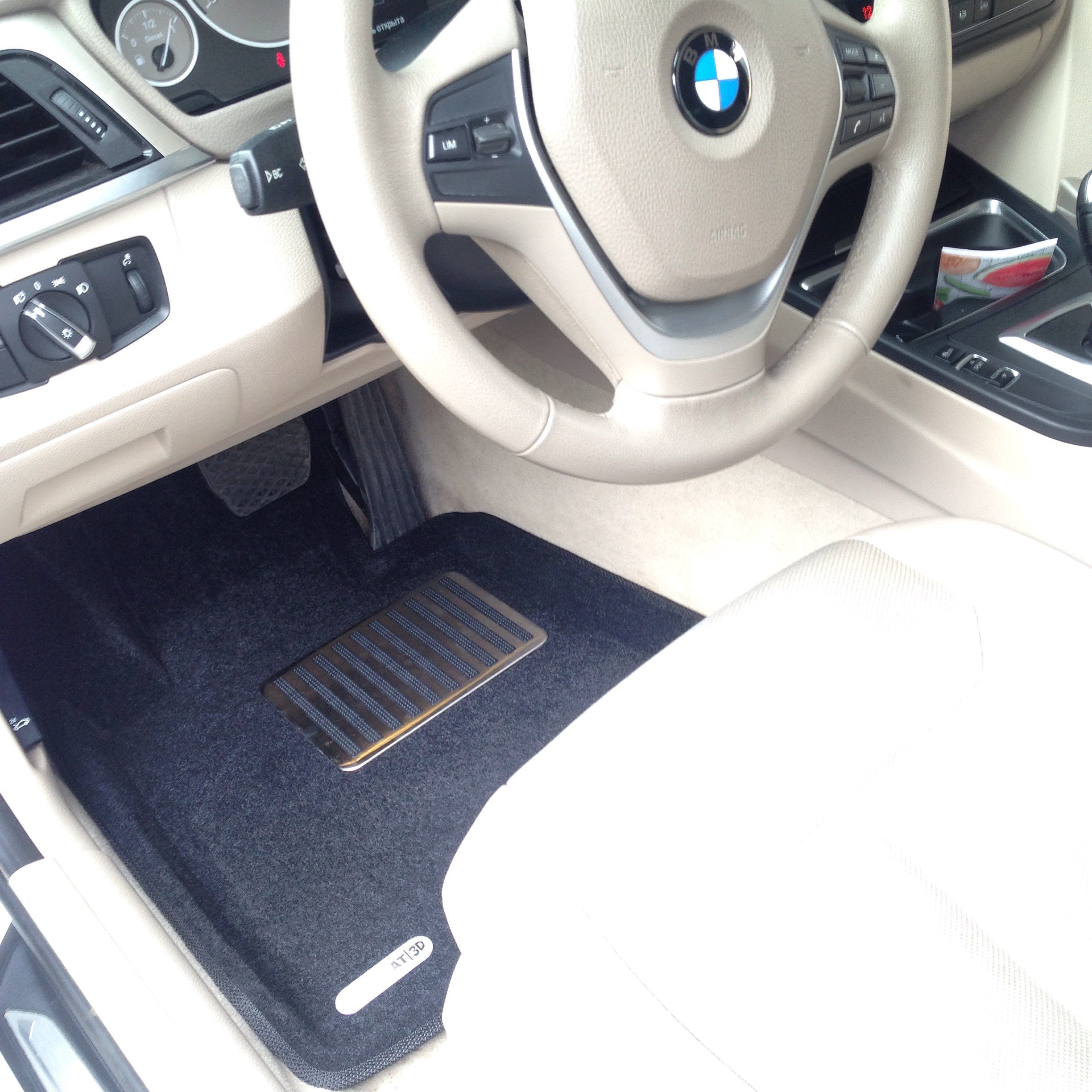 Коврики салона текст. 3D euro-std BMW 3 (F30) (2010-2018) (EM3D) NP